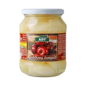 Kompót jablkový delený 720ml, 580g /PP320g/ sklo Ady - epa červená - cvikla sterilizovaná vlnky 2,5kg /PP 1495g/ plech Znojmia-Orkla