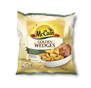 Mesiačiky nelúpané - Golden wedges original 12x750g McCain - fuudi gastro