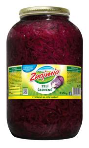 Kapusta červená sterilizovaná 3,4kg /PP 2000g/ sklo Znojmia-Orkla - apričky Jalapeňos zelené krájané 3kg /PP1700g/ plech Bassta