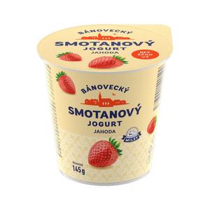 Jogurt smotanový jahodový 145g Bánovecký - fuudi gastro