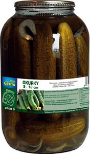 Uhorky sterilizované 9-12cm 3500g /PP 1800g/ GaSe - horky sterilizované 6-9cm 3500g /PP 1800g/ GaSe
