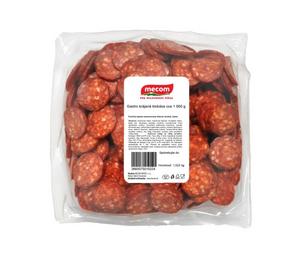 Klobása krájaná Gastro cca. 1kg OA /VÁHA/ Mecom - lanina údená bez kože tenká 97% cca. 2kg OA /VÁHA/ Mecom
