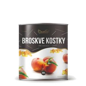 Kompót Broskyne kocky 3000g /PP 1820g/ plech Bassta - fuudi gastro
