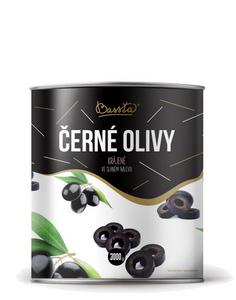 Olivy čierne krájané 3000g /PP 1560g/ plech Bassta - fuudi gastro