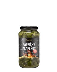 Papričky Jalapeňos zelené krájané 960g /PP 450g/ sklo Bassta - aradajky drvené Polpa 4,05kg Bassta