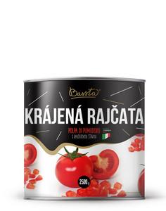 Paradajky krájané 2500g /PP 1500g/ plech Bassta - fuudi gastro