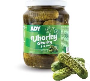Uhorky 5-8cm 720ml, 660g /PP330g/ sklo Ady - fuudi gastro