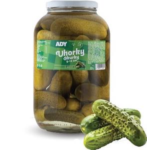 Uhorky 9-12cm 3720ml, 3500g /PP1800g/ sklo Ady - fuudi gastro