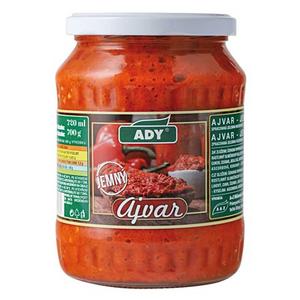 Ajvar jemný 720ml, 700g sklo Ady - apusta biela kvasená 5kg /PP4kg/ vedierko HU
