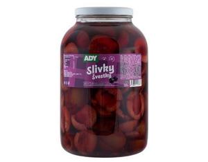 Kompót slivkový vykôstkovaný 3720ml, 3600g /PP2100g/ sklo Adyy - fuudi gastro