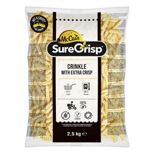 Hranolky SureCrisp Crinkle chrumkavé 4x2,5kg McCain - fuudi gastro