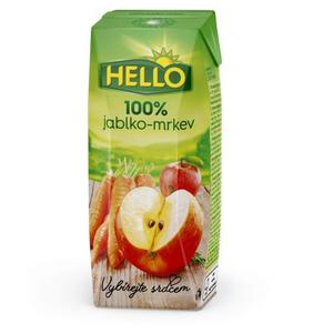 Džús jablko-mrkva 100% Hello 250g - fuudi gastro
