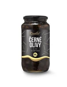 Olivy čierne bez kôstky 935g /PP 454g/ sklo Bassta - horky sterilizované 7-9cm 3,5kg /PP 1800g/ sklo Znojmia-Orkla