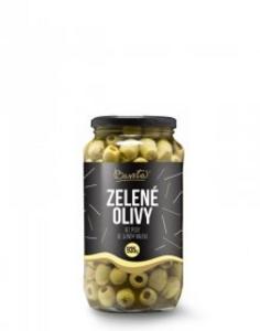 Olivy zelené bez kôstky 935g /PP 454g/ sklo Bassta - ompót Broskyne polené lúpané 2600g /PP 1500g/ plech Bassta